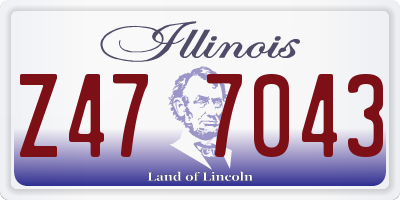 IL license plate Z477043