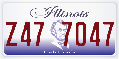 IL license plate Z477047