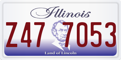 IL license plate Z477053