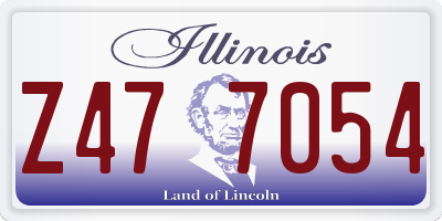 IL license plate Z477054