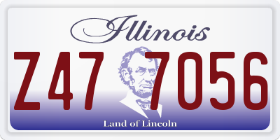 IL license plate Z477056