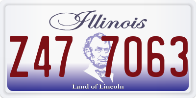 IL license plate Z477063