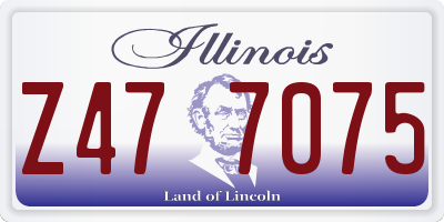 IL license plate Z477075