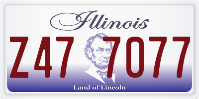 IL license plate Z477077