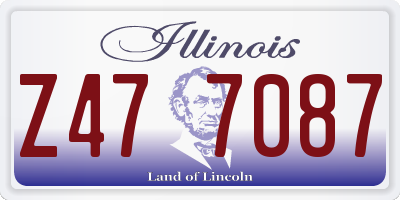 IL license plate Z477087