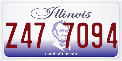 IL license plate Z477094