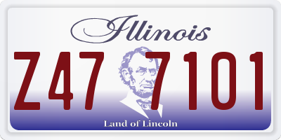 IL license plate Z477101