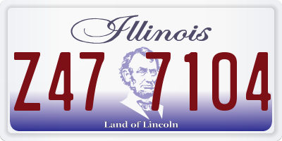 IL license plate Z477104