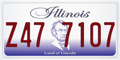 IL license plate Z477107