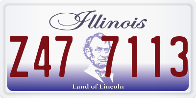 IL license plate Z477113