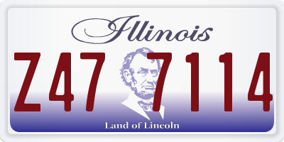 IL license plate Z477114