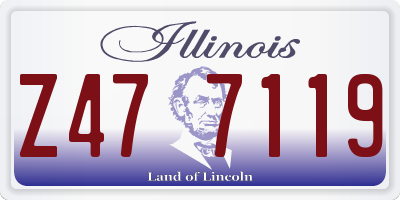 IL license plate Z477119