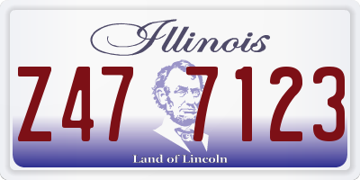 IL license plate Z477123