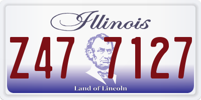 IL license plate Z477127