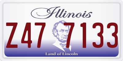 IL license plate Z477133