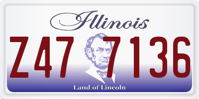 IL license plate Z477136
