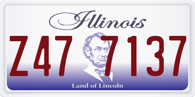 IL license plate Z477137
