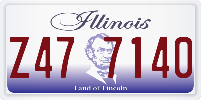 IL license plate Z477140