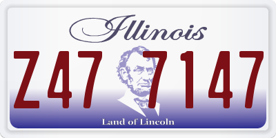IL license plate Z477147