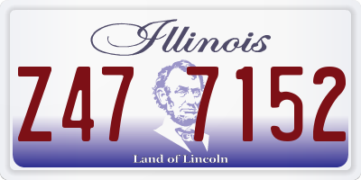 IL license plate Z477152