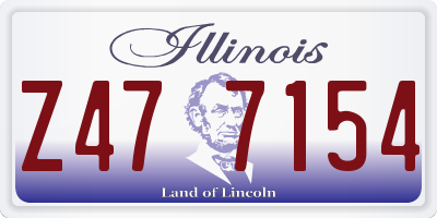 IL license plate Z477154