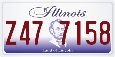 IL license plate Z477158