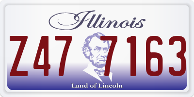 IL license plate Z477163