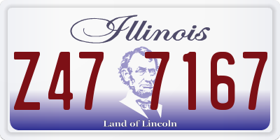IL license plate Z477167