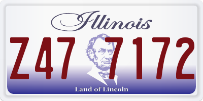 IL license plate Z477172