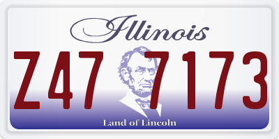 IL license plate Z477173