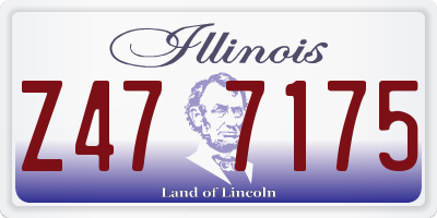 IL license plate Z477175
