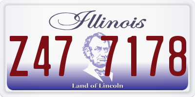 IL license plate Z477178