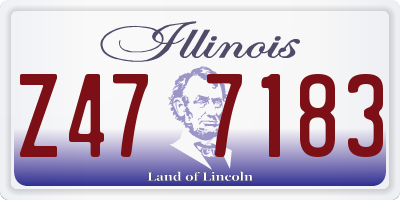 IL license plate Z477183