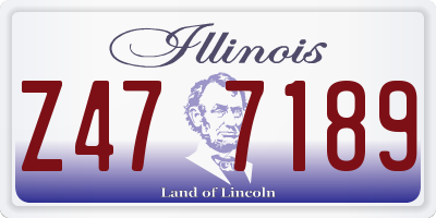 IL license plate Z477189
