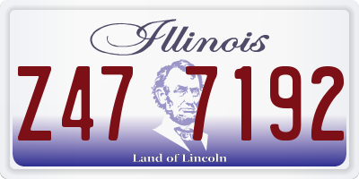 IL license plate Z477192