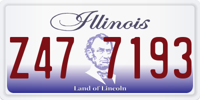 IL license plate Z477193