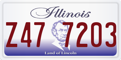 IL license plate Z477203