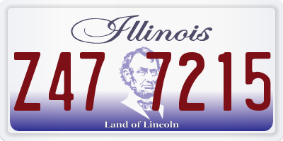 IL license plate Z477215