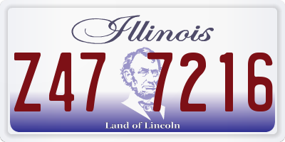 IL license plate Z477216