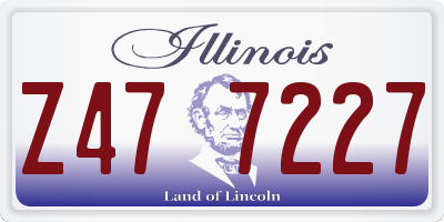 IL license plate Z477227