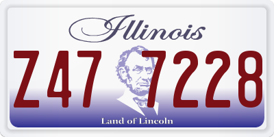 IL license plate Z477228