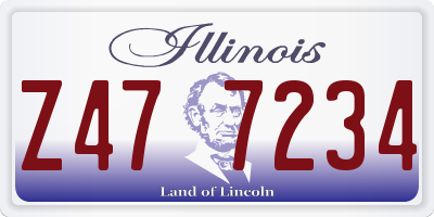 IL license plate Z477234