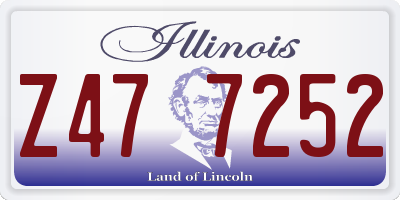 IL license plate Z477252