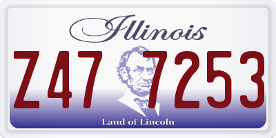 IL license plate Z477253