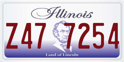IL license plate Z477254