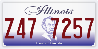 IL license plate Z477257
