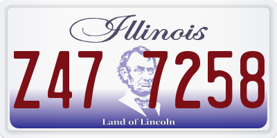 IL license plate Z477258