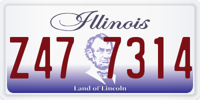 IL license plate Z477314