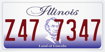 IL license plate Z477347
