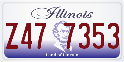IL license plate Z477353